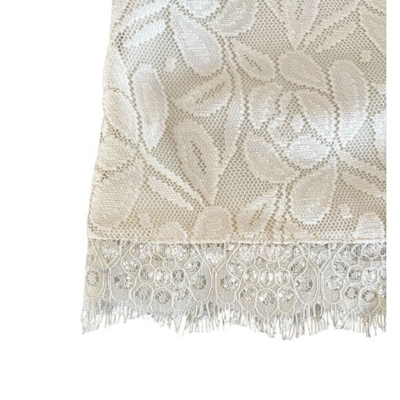 London Times White Ivory Lace Dress Bridal Shower Wedding Size 4 - Picture 11 of 15